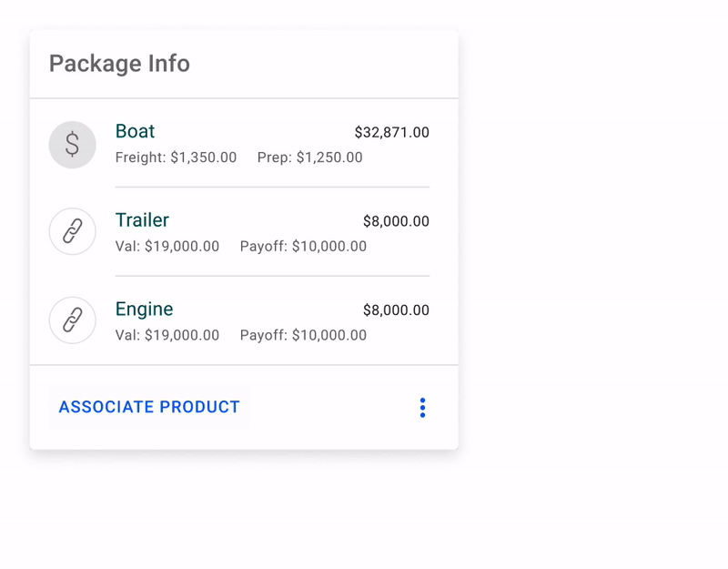 Animation of the option 2 of of interaction with the menu