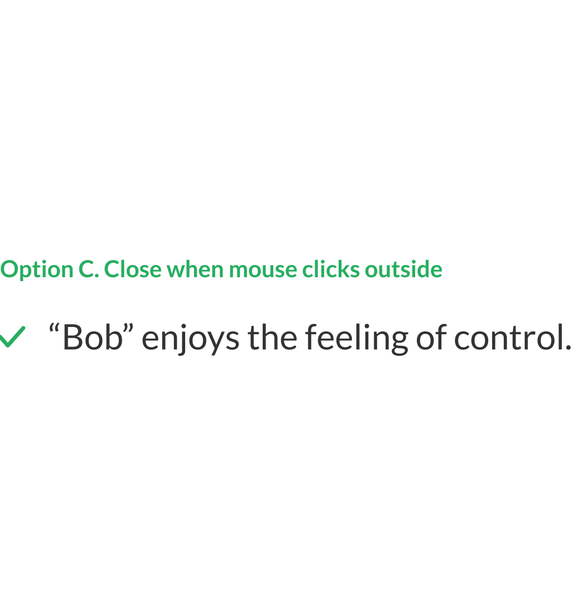 The pros and cons of the option 3